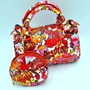 2-N-1 Graffiti Mini Handbag and Wallet